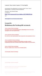 Leseprobe zu: Glossar Lexikon Computer/PC-Fachbegriffe (Mechatronik)