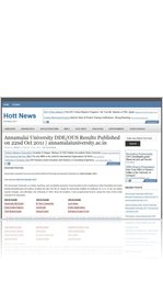 Annamalai University DDE/OUS Results Published on 22nd Oct 2011 | annamalaiuniversity.ac.in